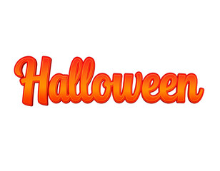 Halloween text graphic isolated on a white background