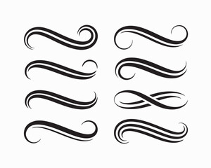 Fototapeta premium Infinity symbols collection, black infinity vector illustrations on white background. Perfect for logo design, branding, and mathematical representation. Various styles, from classic to artistic