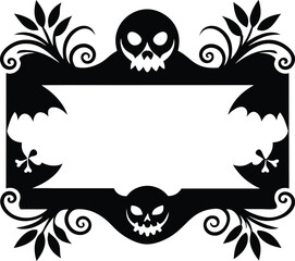 Halloween Classical baroque ornament. decorative element filigree. Vector