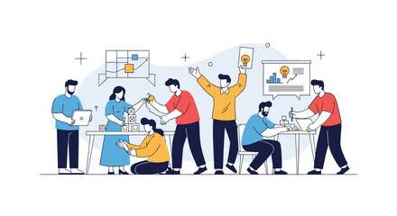 Collaborative teamwork strategy development and project execution in a dynamic business environment