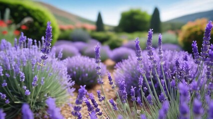 lavender field in provence france - Powered by Adobe