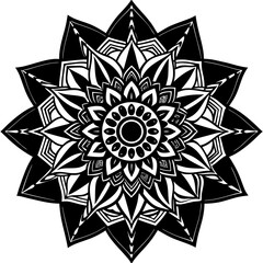 black and white star