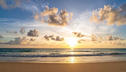 Serene Sunset at Tropical Beach Paradise