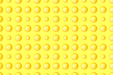 Seamless pattern with watercolor yellow circles. Abstract watercolor summer background.