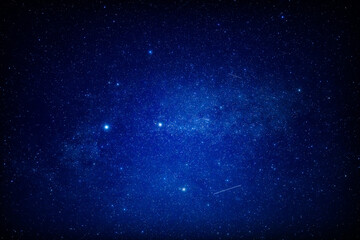 Milky way stars and constellations with a galaxy background.