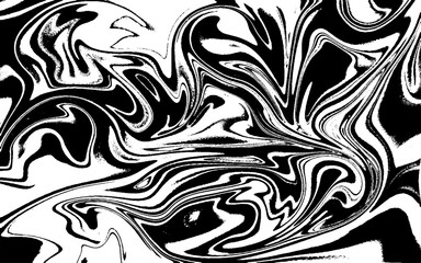 Fototapeta premium Black and white marble texture. Swirling abstract background.