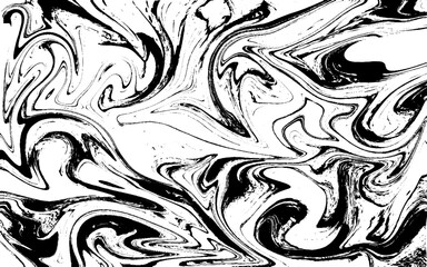 Fototapeta premium Black marble white pattern ink acrylic painted waves texture background for wallpaper