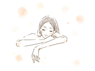 リラックスしている女性　ウェルビーイング