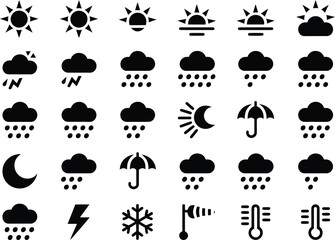 Comprehensive Set of Weather Icons