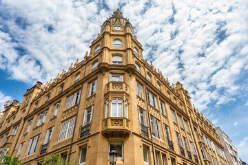 Impressive modernist buildings of great beauty in the centre of the Basque city of San Sebastian.