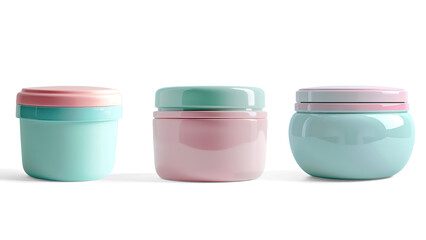 Pastel Pink and Teal Cream Jar in Elegant Box2 on a transparent background