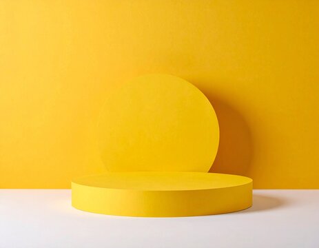 yellow background with empty space for product display