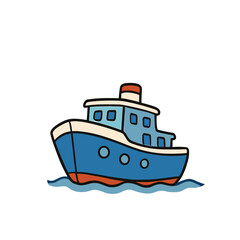 Obraz premium ship on white background