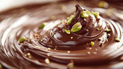 Dubai Chocolate Kunafa Pistachio on white background,Dubai Chocolate bar with green kadayif and pistachio spread,popular and viral chocolate 2024,space for text.