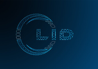LID low poly letter logo vector design. LID lower poly logo design. Low poly logo.