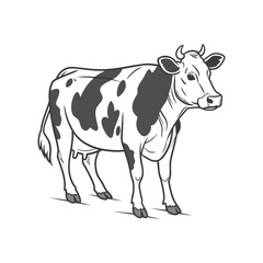 black and white cow