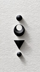 Minimalist Scandinavian Folk Art Symbols Arranged Vertically