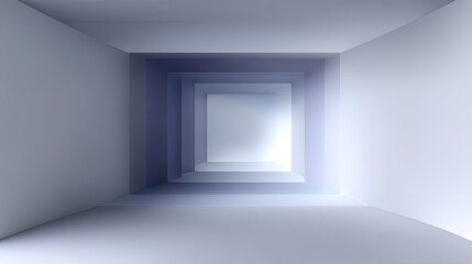Nested Concentric Octagons in Subtle Gray Gradient