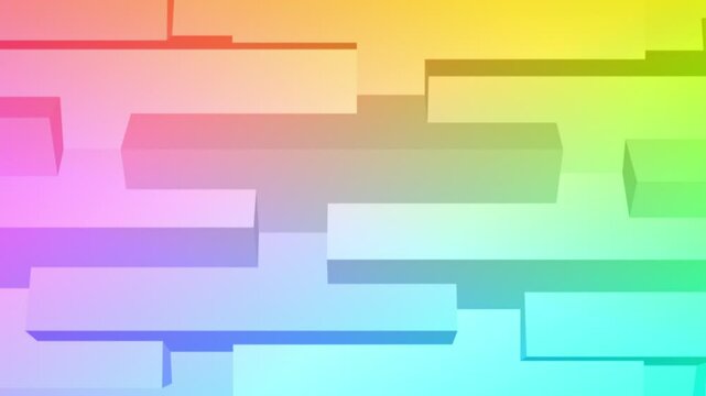 ブロックを組み合わせたイメージの背景素材　ループ動画　アブストラクト_051