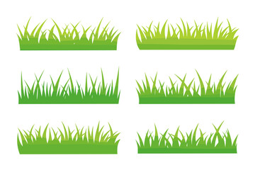 Grass Borders Collection | Green Meadow Vector Design Elements