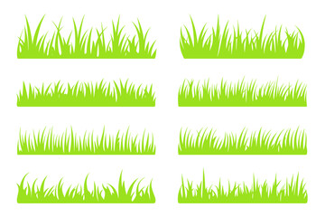 Grass Borders Collection | Green Meadow Vector Design Elements