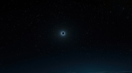 A black hole in space.