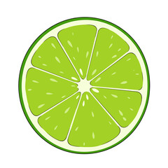 Sliced lime on a transparent background copy space