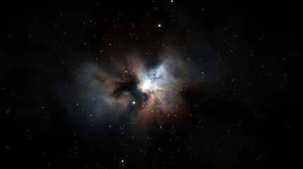 Obraz premium A star-filled sky with a nebula in the center.