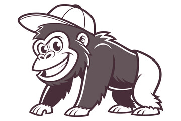 gorilla mascot wearing a jersey with the number one is walking forward