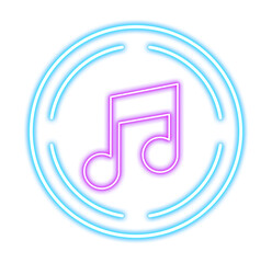 Neon Music Icon Illustration