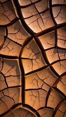 Cracked earth texture background, dry soil pattern, drought land, global warming effect
