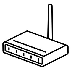 Fototapeta premium Modem Electronic Device Icon Minimalist Vector AI Graphic for Digital and Web Design