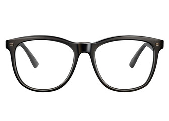 Fototapeta premium A pair of black framed glasses isolated on transparent background