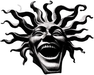 Joyful sun face