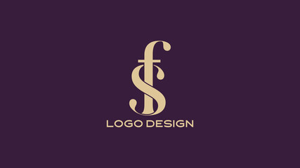 Elegant FS Monogram Logo Design &ndash; Luxury Serif Style Branding for Finance or Fashion