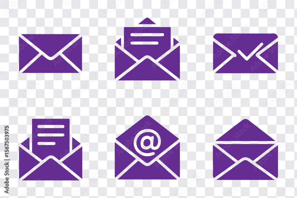 Wall mural mail icon set. email icon vector. e-mail icon. envelope illustration. envelope icon, mail icon vecto