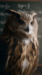 Obraz premium Captivating close up portrait of a majestic owl