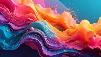 abstract fluid pattern colorful with a spray or splash