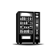 vending machine Silhouette , vending machine vector