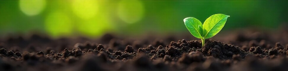 A lush green plant is partially submerged in soil, its leaves peeking out from the freshly turned earth, symbolizing the burial of nature's beauty , buried, root, natural