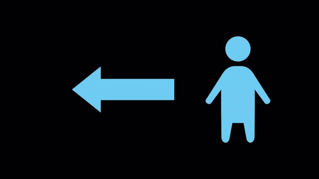 restroom arrow