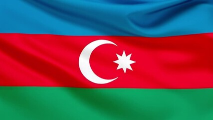 Waving national flag of Azerbaijan