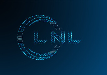 LNL low poly letter logo vector design. LNL lower poly logo design. Low poly logo.