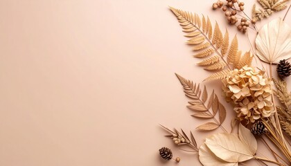 Arranging dried floral decor minimalist studio photography neutral warm tones close-up aesthetic inspiration