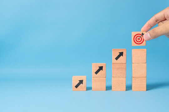 concept of business growth stages. Process of transforming ideas into measurable outcomes through strategic planning
