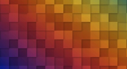 Fototapeta premium Colorful square pattern with gradient effect, creating a vibrant and textured background