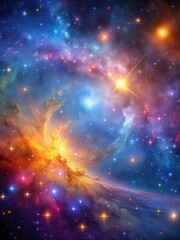 Deep space galaxy background with vibrant stars and nebulas