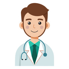 Fototapeta premium Friendly doctor with stethoscope and tie medical healthcare