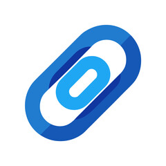 Interlocking blue oval shapes abstract graphic vector