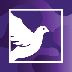 Bird silhouette geometric background with abstract style vector illustration